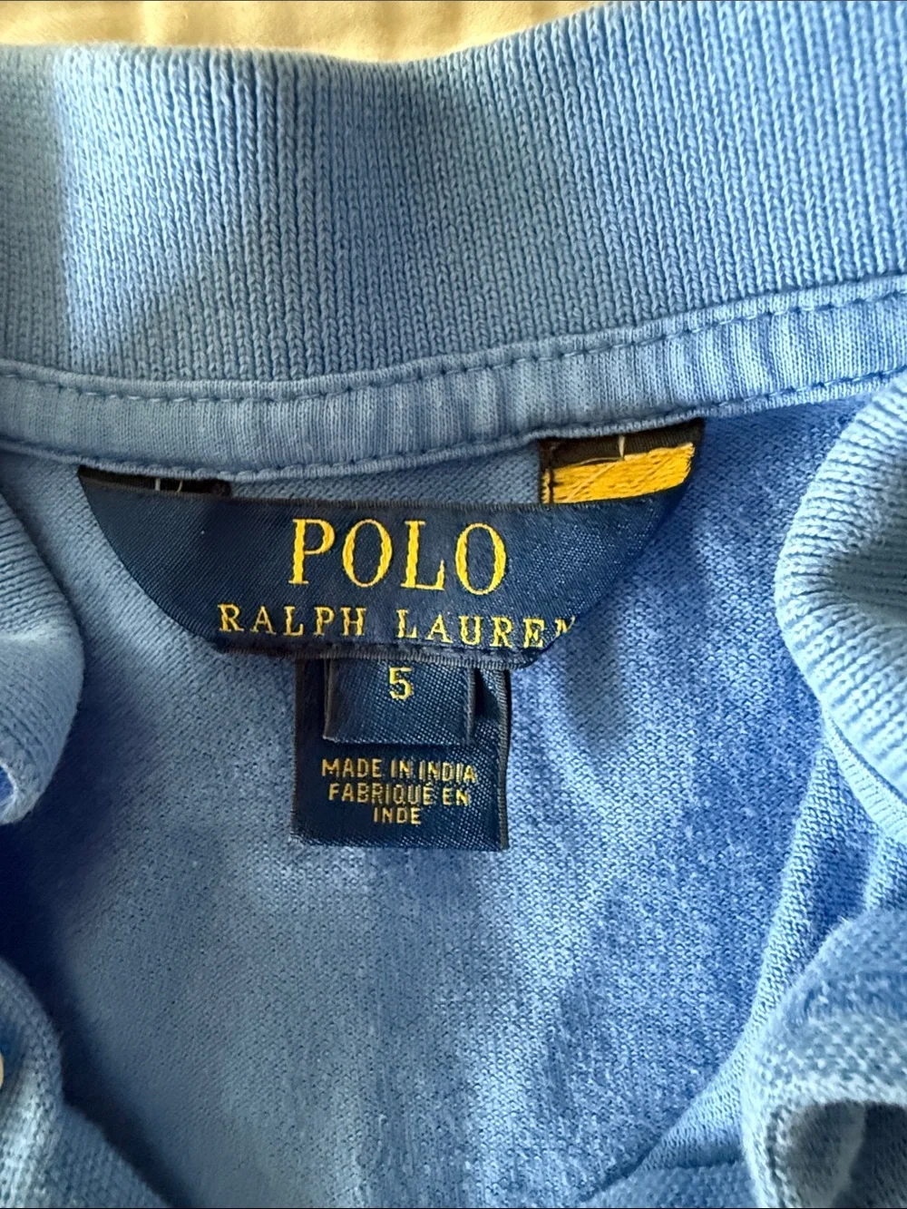 Ralph Lauren Light Blue Girls Polo Dress with Pink Logo